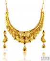 Gold Antique 22K Necklace Set - Click here to buy online - 6,199 only..