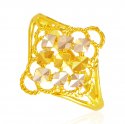 22 Karat Gold Two Tone Ring - Click here to buy online - 255 only..