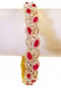 18kt Gold Diamond Ruby Bangle - Click here to buy online - 13,532 only..