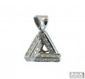 18K White Gold Triangle Pendant - Click here to buy online - 680 only..
