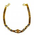 22K Gold Black Beads Bracelet  - Click here to buy online - 862 only..