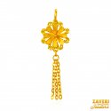 22Kt Gold Fancy Floral Pendant - Click here to buy online - 271 only..