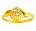 22 Karat Gold CZ Ring  - Click here to buy online - 366 only..