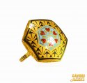 22Kt Gold Meenakari Ring - Click here to buy online - 952 only..