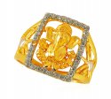 Click here to View - 22k Gold Ganesha Mens Stones Ring  