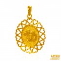 22Kt Gold Designer OM Pendant - Click here to buy online - 365 only..