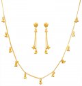 Click here to View - 22kt Gold Fancy Necklace Set 