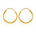 22 Kt Gold Hoop Earrings  - Click here to buy online - 220 only..