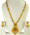 22k Gold Bridal Antique Long  Set - Click here to buy online - 9,634 only..
