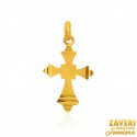 22 Karat Gold Cross Pendant - Click here to buy online - 255 only..