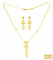 Click here to View - 22K Gold Fancy Necklace Set 