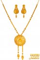  22k Gold Floral Necklace Set  - Click here to buy online - 4,368 only..