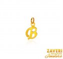 22 Karat Gold B Pendant - Click here to buy online - 205 only..