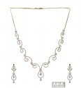 Click here to View - 18k Gold Diamond Necklace Set  