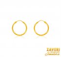 22Karat Gold Hoop Earrings  - Click here to buy online - 617 only..