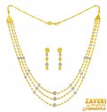 Click here to View - 22K Gold two tones Necklace Set 