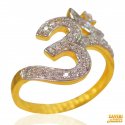 22kt Gold OM Ring for Women - Click here to buy online - 540 only..