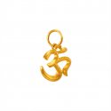 Small Plain Fancy Om Pendant 22k  - Click here to buy online - 220 only..