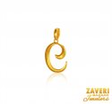 22K Gold Pendant (E) - Click here to buy online - 255 only..