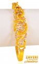 22K Gold Two Tone Ladies Kada  - Click here to buy online - 1,478 only..