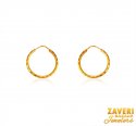22 Kt Gold Hoop Earrings  - Click here to buy online - 615 only..