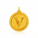 22K Gold (V) Pendant - Click here to buy online - 365 only..