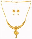 22 Karat Gold Small Necklace Set - Click here to buy online - 1,572 only..