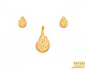 22Kt Gold Two Tone Pendant Set - Click here to buy online - 730 only..