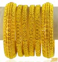 Click here to View - 22KT Gold Bangles Set (6 PCs) 