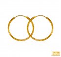 22k Gold Hoop Earrings  - Click here to buy online - 565 only..