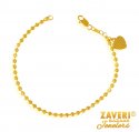 22K Gold Ladies Bracelet - Click here to buy online - 747 only..