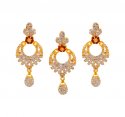 Click here to View - 22K Gold Chand Baali Pendant Set 
