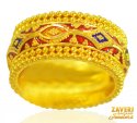 22 Karat Gold Meenakari Ring - Click here to buy online - 1,001 only..