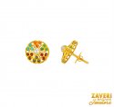 22kt Gold Multicolored Earrings - Click here to buy online - 611 only..