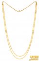 22Kt Gold Beads Layered Chain - Click here to buy online - 3,408 only..