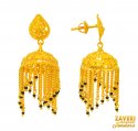 22 Kt Gold Jhumki Earrings - Click here to buy online - 1,545 only..
