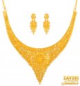 Click here to View -  22k Gold Necklace  Set 