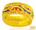 22K Gold Fancy Meenakari band - Click here to buy online - 942 only..