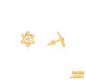 Click here to View - 22 Kt Fancy Gold CZ Earrings 