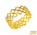 22Kt Gold Two Tone Ring - Click here to buy online - 333 only..
