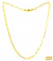 22Kt Gold Paper Clip Chain - Click here to buy online - 1,613 only..