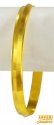 Click here to View - 22kt Gold Plain Kada for Mens 