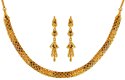22k Gold Necklace with out earring - Click here to buy online - 2,291 only..