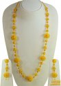22kt Gold Long Necklace Set - Click here to buy online - 10,608 only..