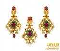 Click here to View - 22kt Gold Designer Pendant Set 