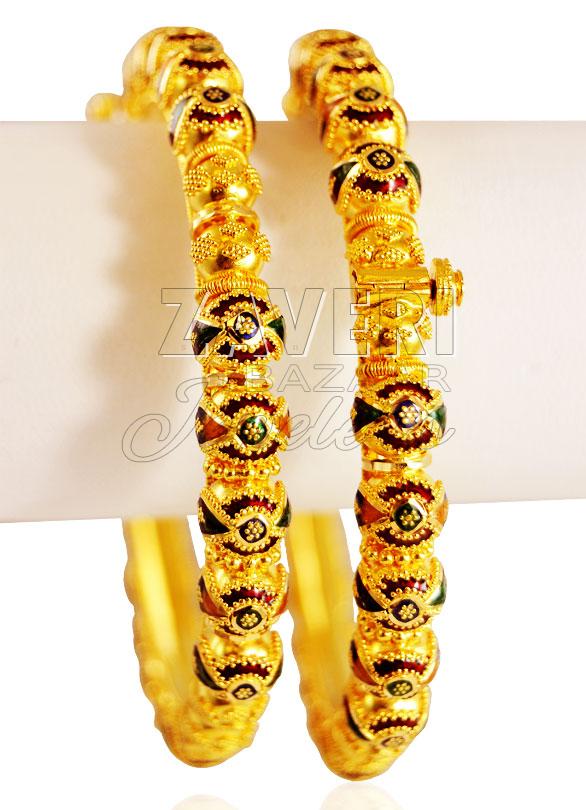 22KT Gold meenakari Kada (1 Pc)