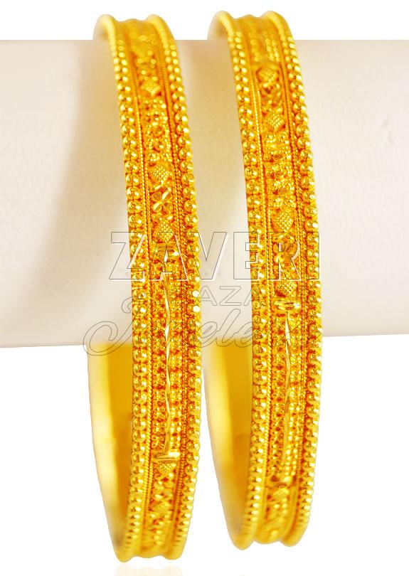 22k Gold Filigree Bangles(set of 1)