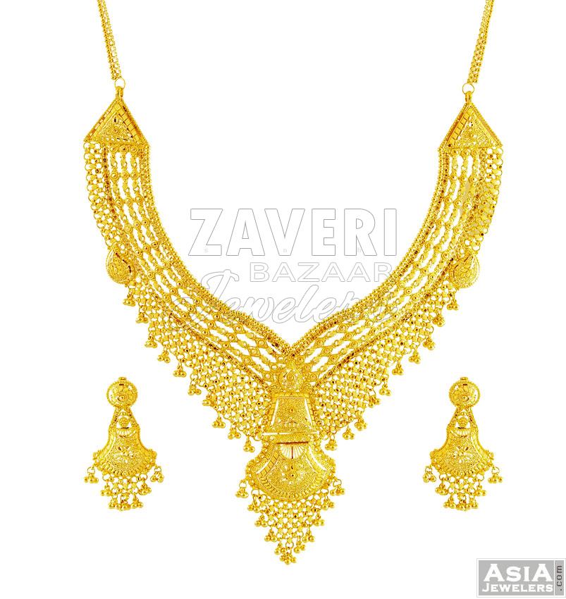 22k Yellow Gold Necklace Set