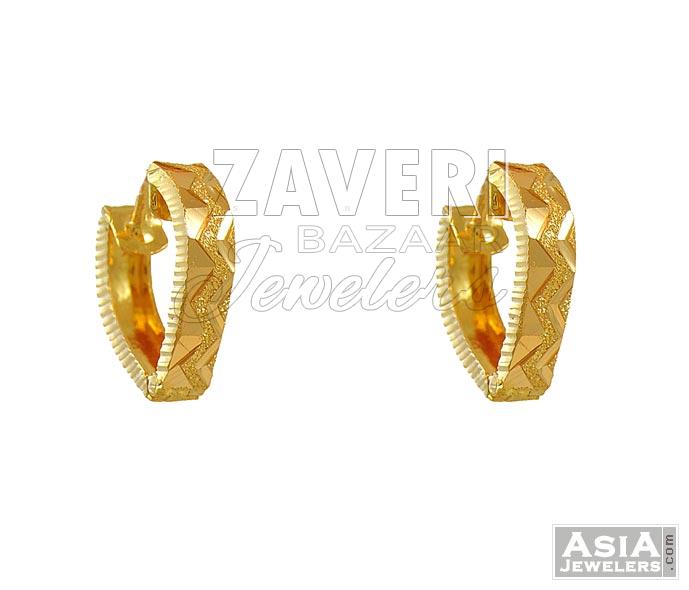 Earrings VFJ Fancy V Shape Design 1 One gram Gold Plated alloy Bali Earring  for women and Girls