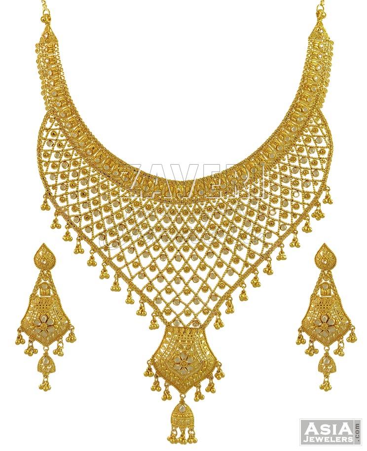 22k Designer Bridal Necklace Set